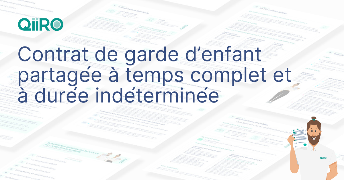 Contrat de garde d’enfant partagée à temps complet et à durée