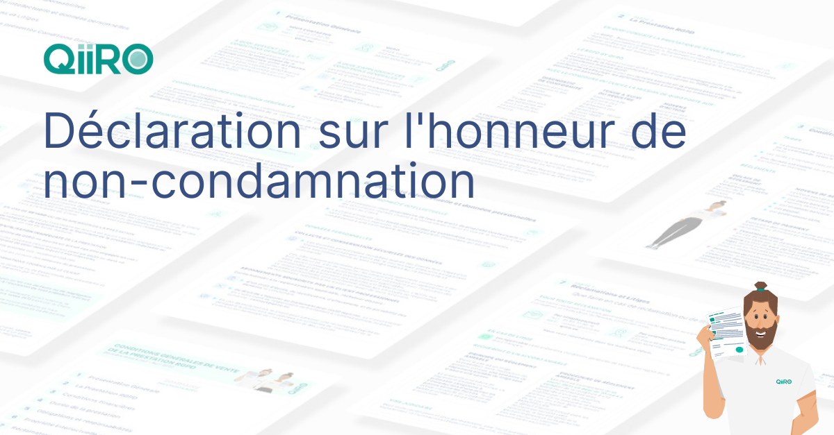 Déclaration sur l'honneur de non-condamnation : modèle gratuit