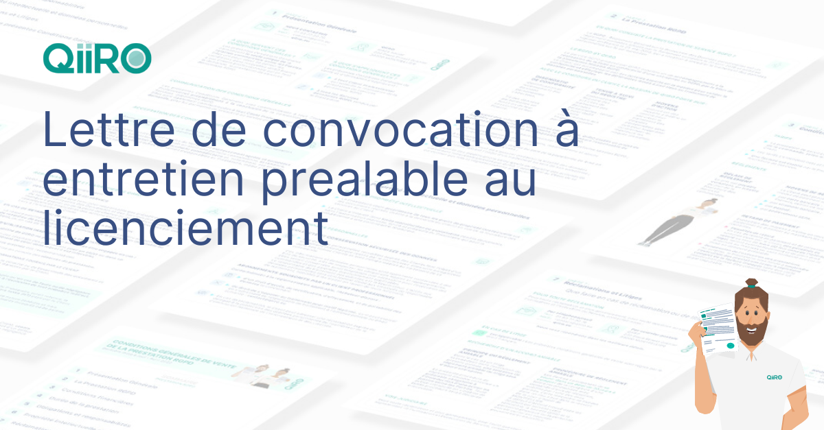 Lettre de convocation à entretien prealable au licenciement modèle