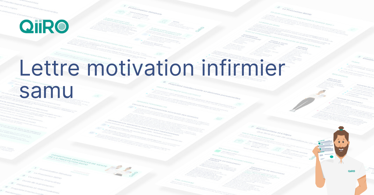 Lettre motivation infirmier samu : modèle gratuit à télécharger