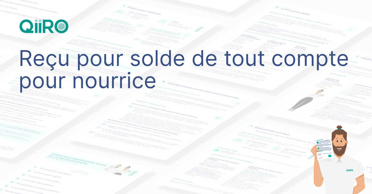 Reçu pour solde de tout compte pour nourrice modèle gratuit