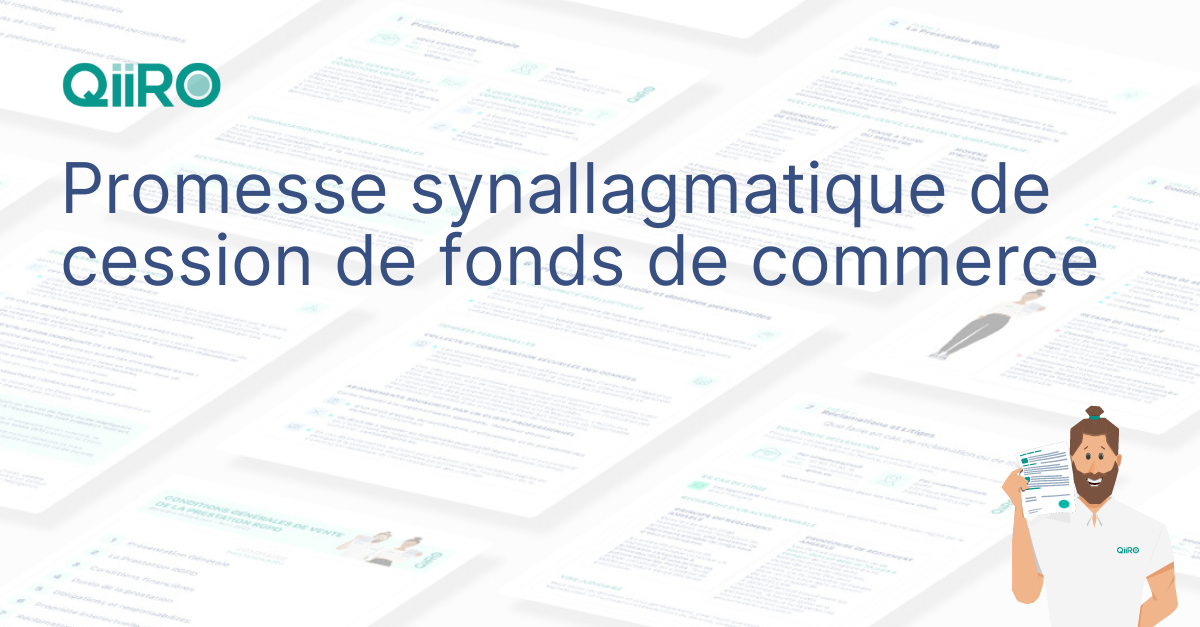 Promesse synallagmatique de cession de fonds de commerce : modèle