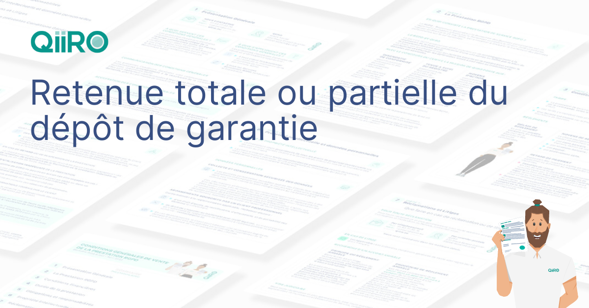 Retenue totale ou partielle du dépôt de garantie : modèle gratuit