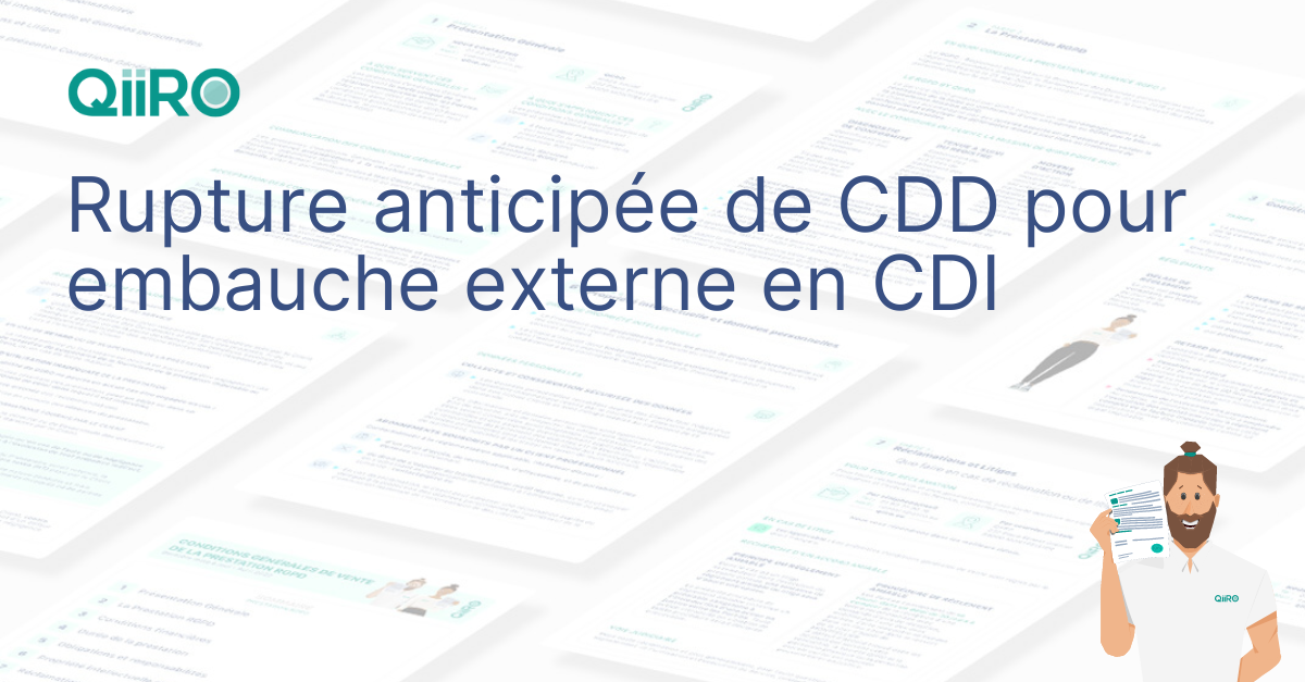Rupture anticipée de CDD pour embauche externe en CDI modèle