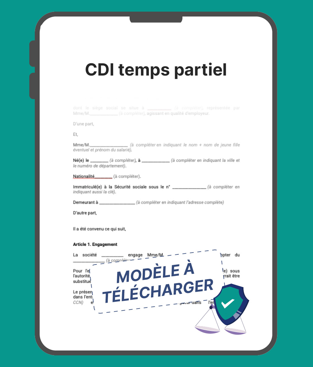 CDI temps partiel modèle à télécharger (mis à jour pour 2023)