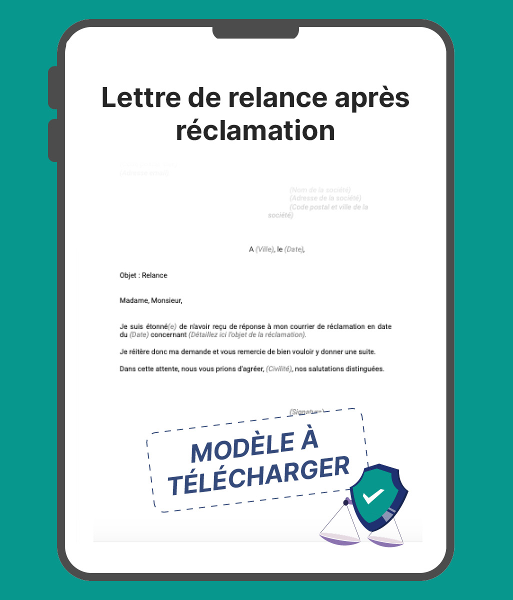 Lettre de relance après réclamation