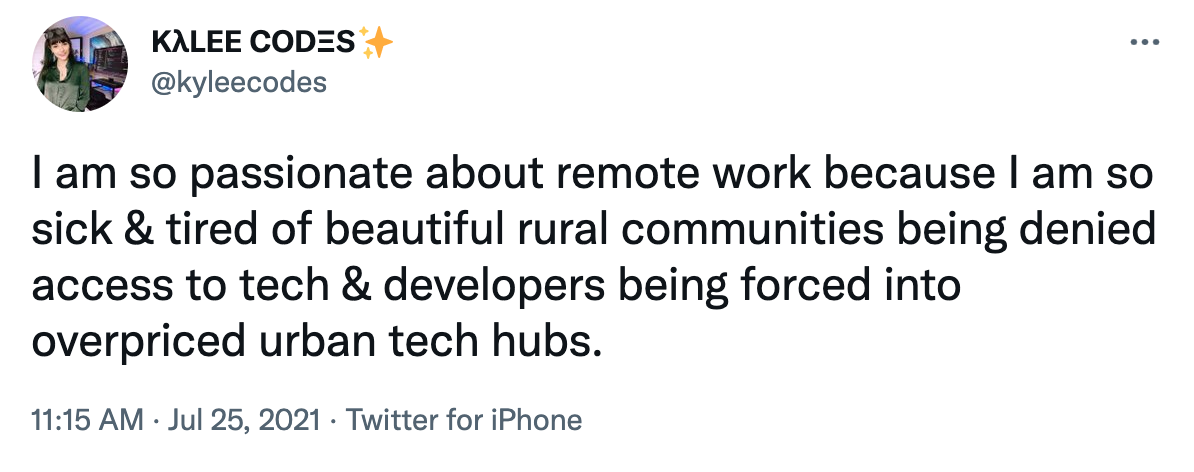 remote software engineer jobs tweet about remote work