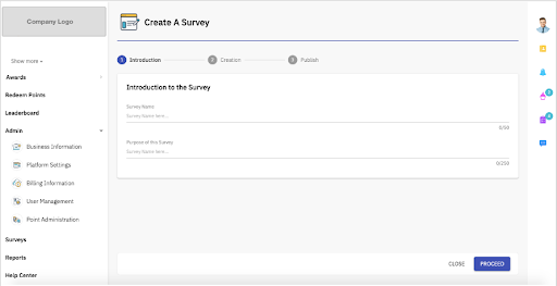 Create a survey