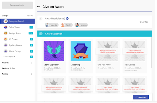 Give an award