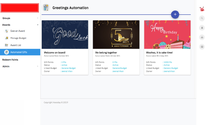 This feature is available as Automated Gifts under Rewards Menu