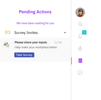 Fig 2: Push notification for the engagement survey
