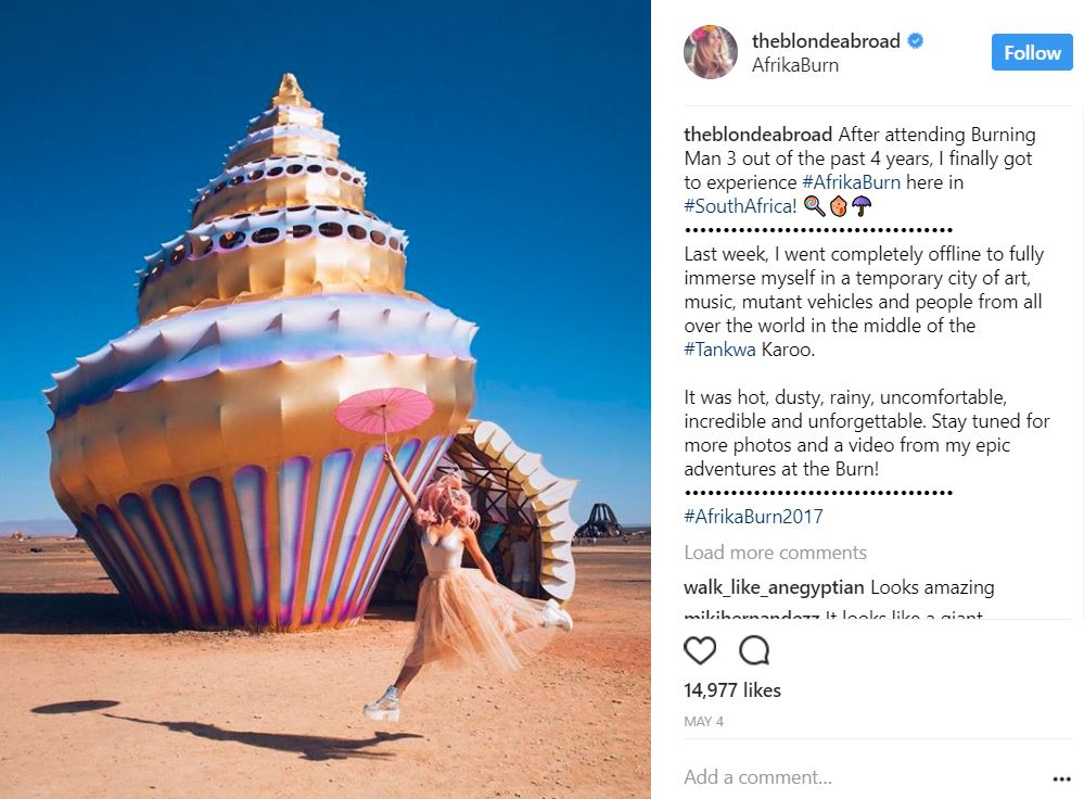 A social media example of how millennials share their experiences online