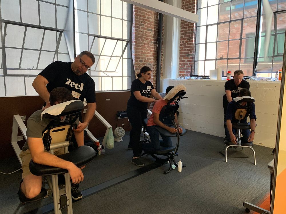 Free onsite employee massages offered at Rally Health, San Francisco