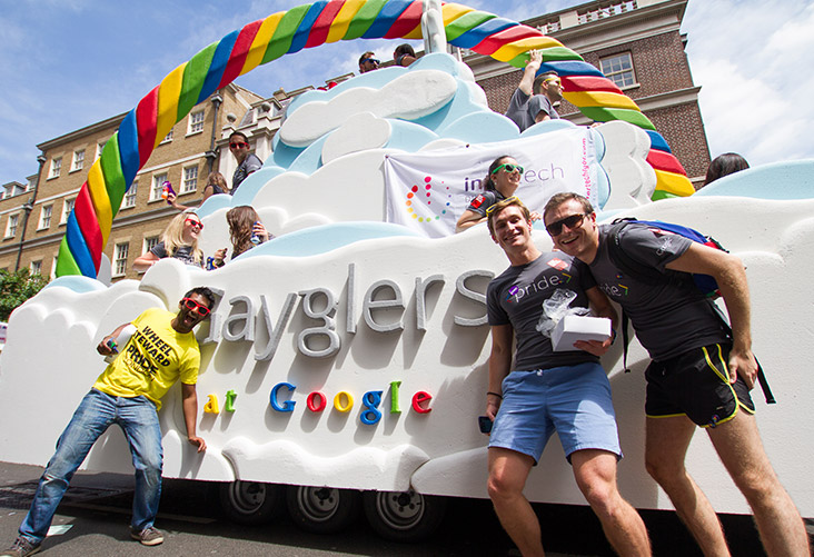 Gaygler members at the London Pride Parade