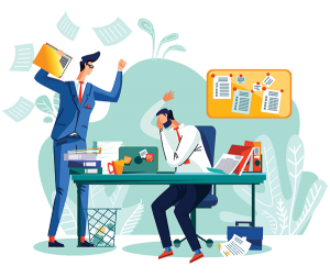 Decrease in productivity and lousy quality of work