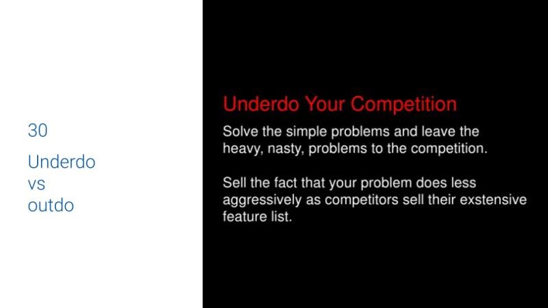 Under-do vs out-do