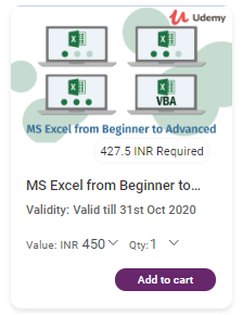Learning Gift Cards by Udemy