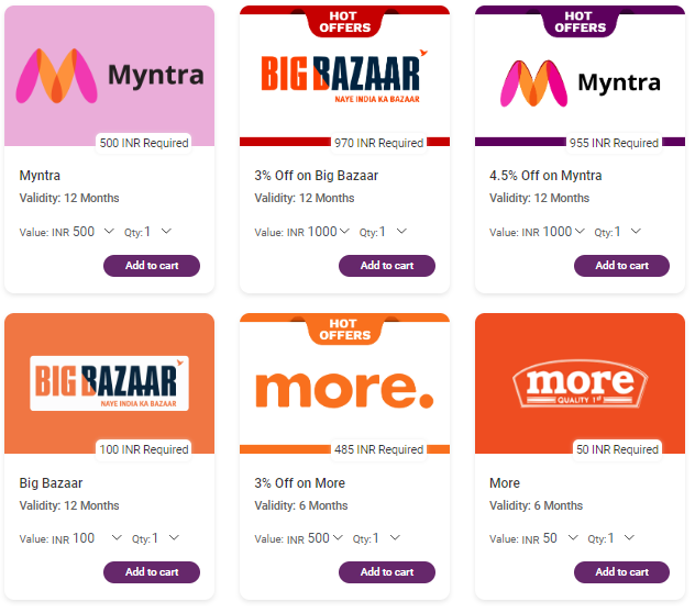 Gift Vouchers at Xoxoday