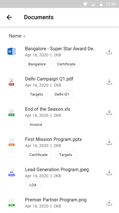 Xoxoday compass screenshot - The document repository