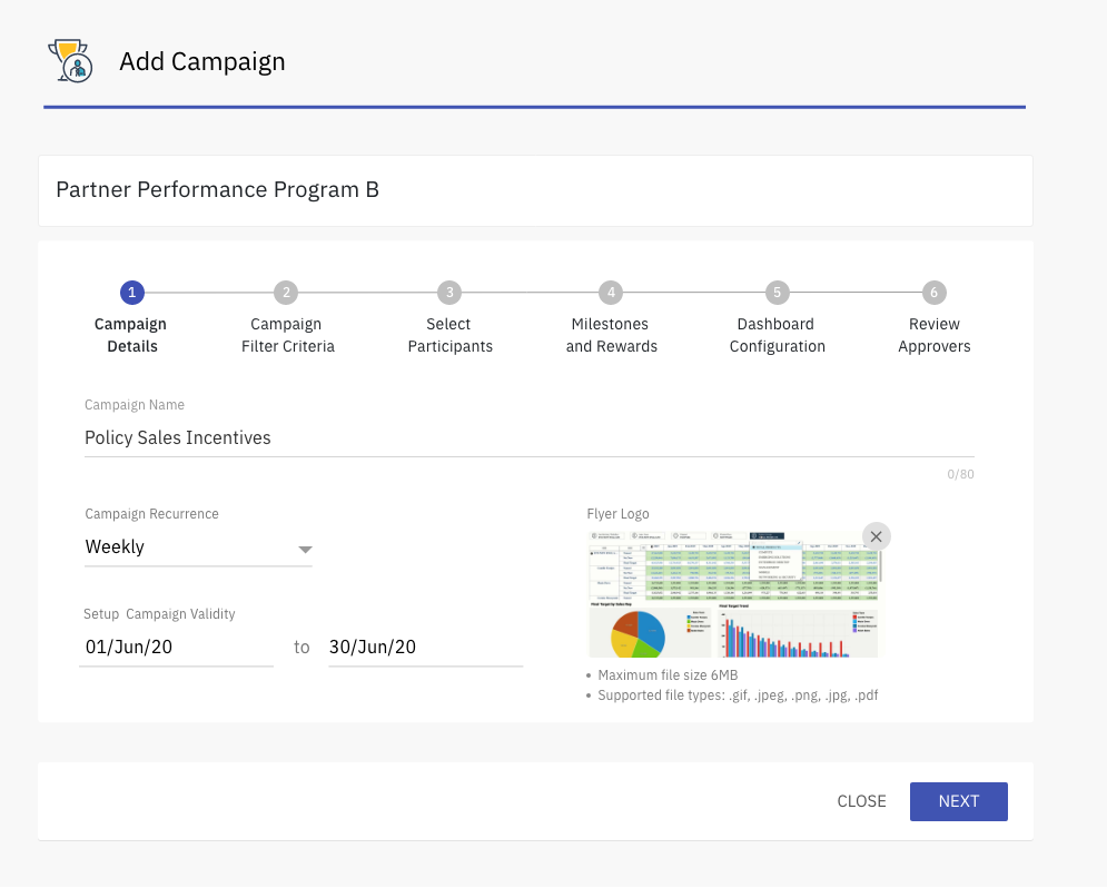 Xoxoday compass screenshot - - Campaign setup: Desktop view