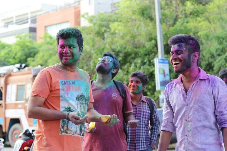 Team Members Holi Celebration