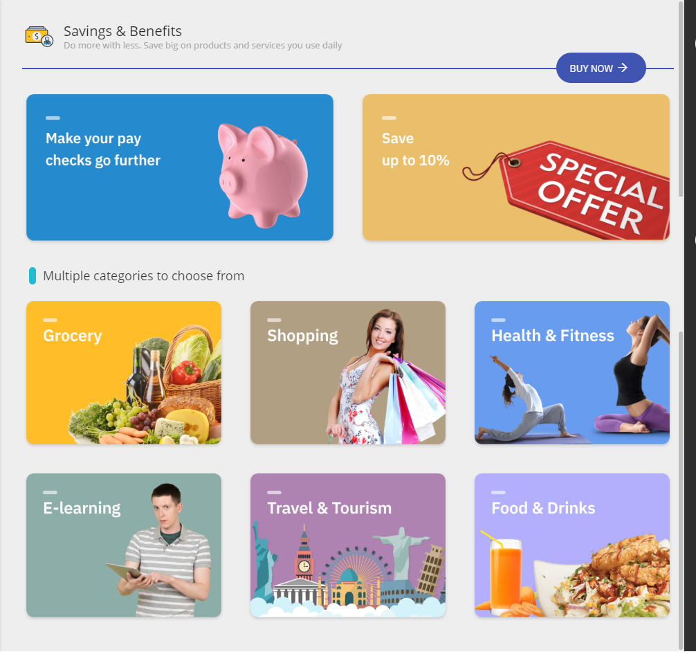 Xoxoday Empuls offers exclusive employee discounts under savings and benefits