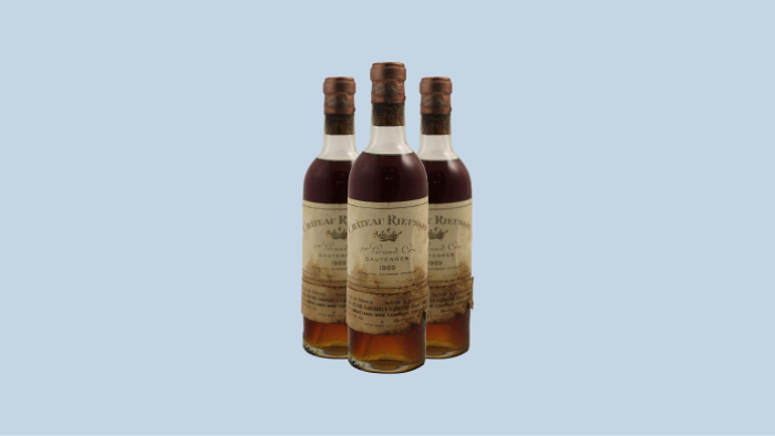Sauternes wine: Château Rieussec 1959