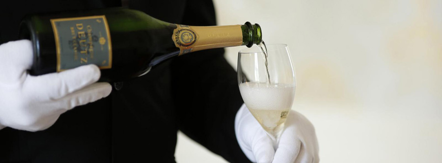 Pouring Champagne in a Glass