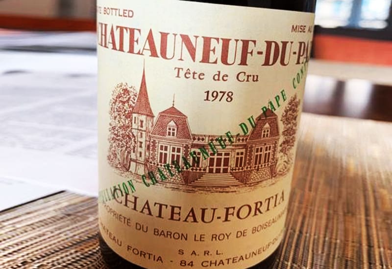 1978 Chateau Fortia Chateauneuf-du-Pape Tradition.