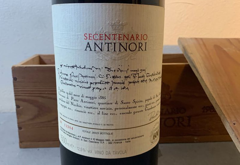 1985 Marchesi Antinori Secentenario, Vino da Tavola