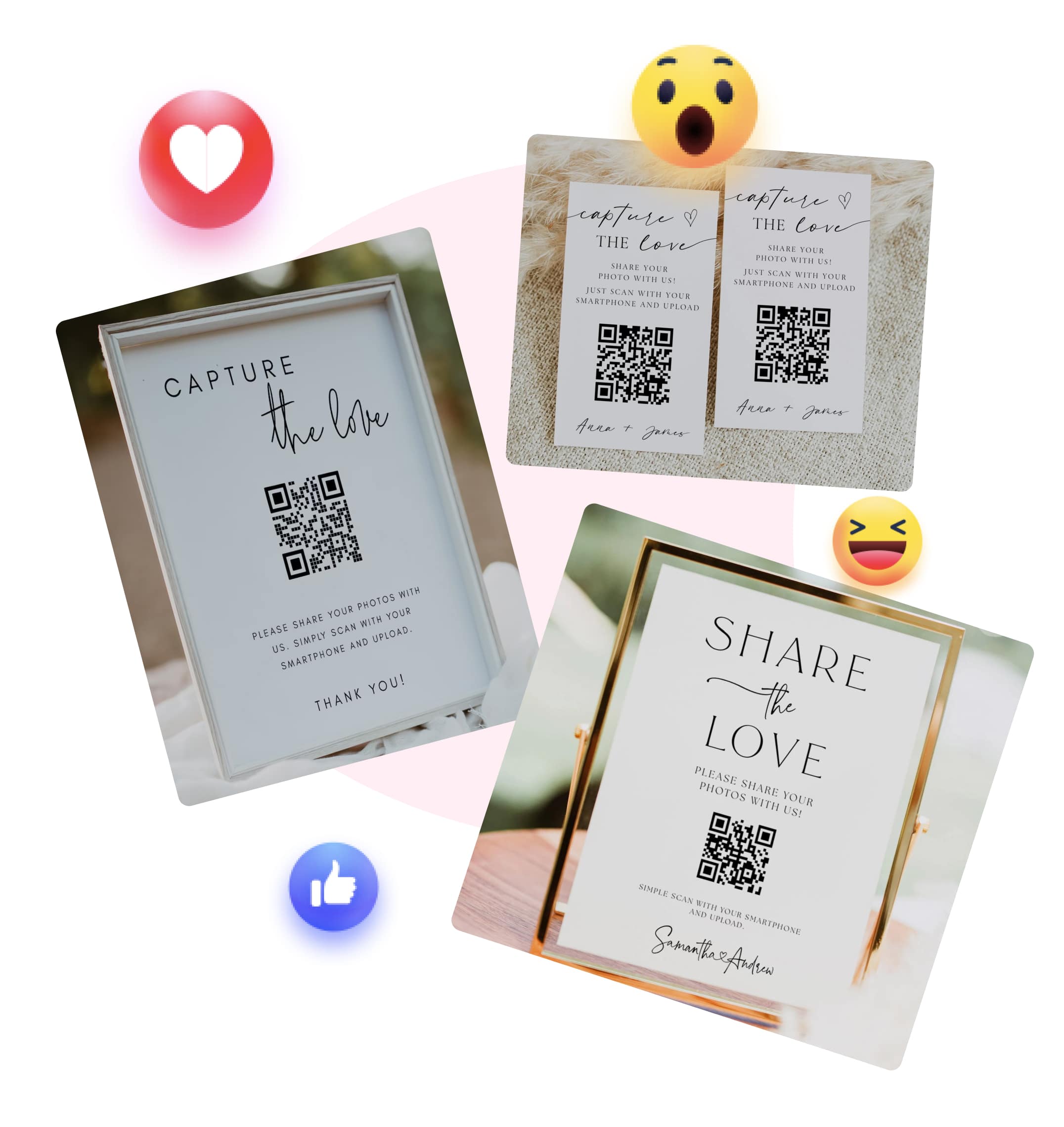 QR code for wedding pictures