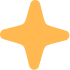 Stylized vector illustration of a four point pale yellow star