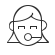 Ícone de mulher do centro de chamada