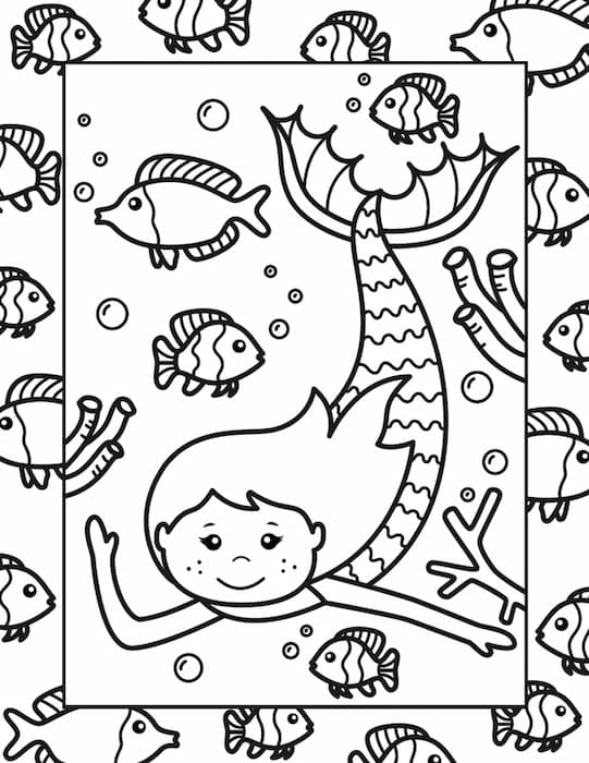 Stained Glass Coloring Mermaids by Unknown | PaperPie