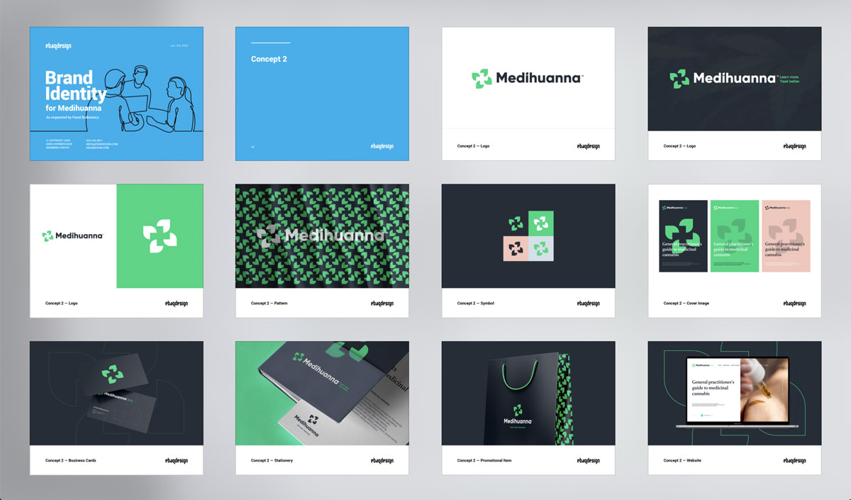 Logo design presentation template—Concept 2