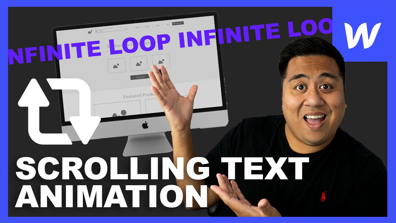 How to Create a Scrolling Text Animation (Infinite Loop) | nocode.video