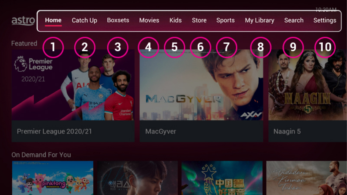 Astro Ulti New Home Screen