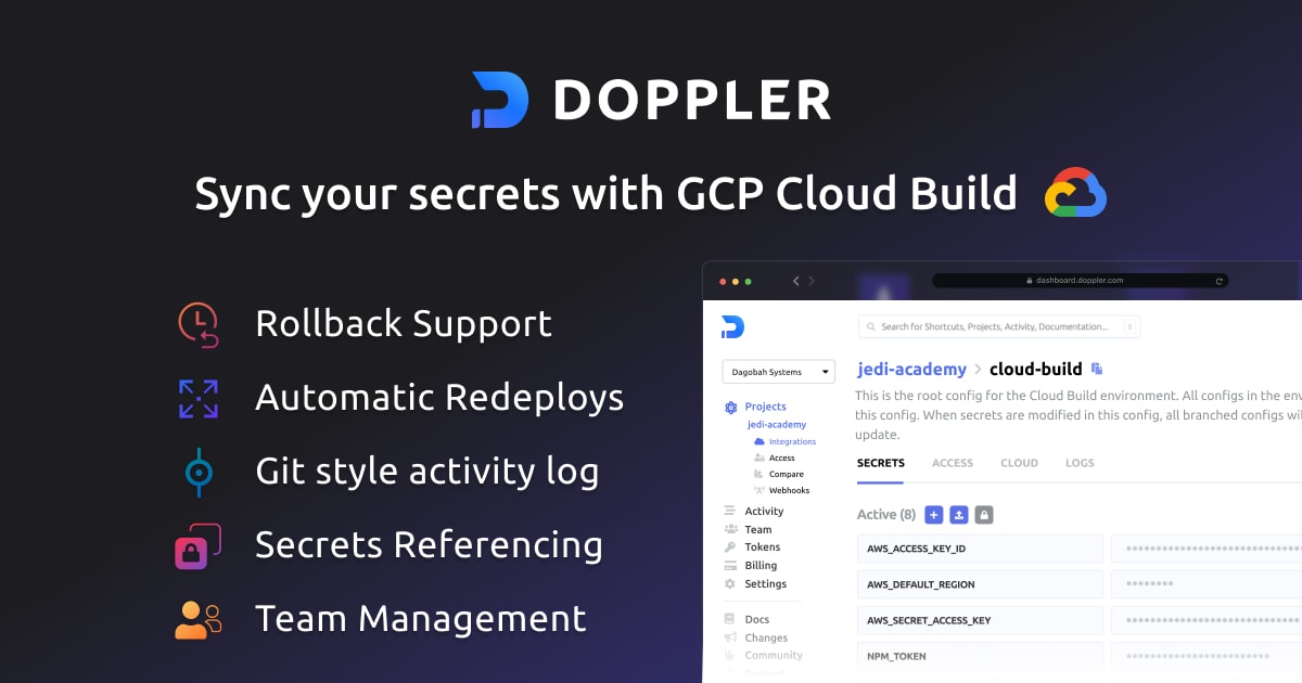 GCP Cloud Build Integrations | Doppler SecretOps