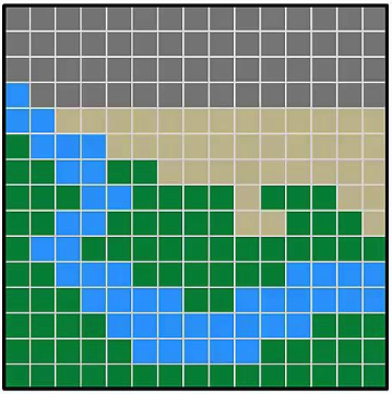 Image shows example of a raster data type.