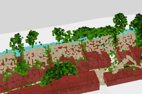 tree height and the distance of trees