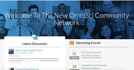 Community home page