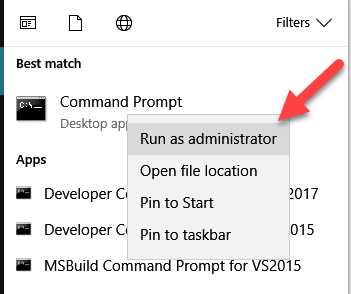 Command Prompt Run as Administrator