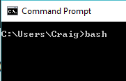 Command prompt - bash