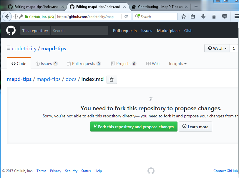 GitHub fork