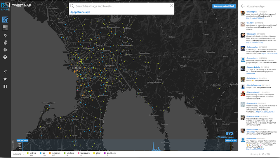 Tweets containing #popefrancisph