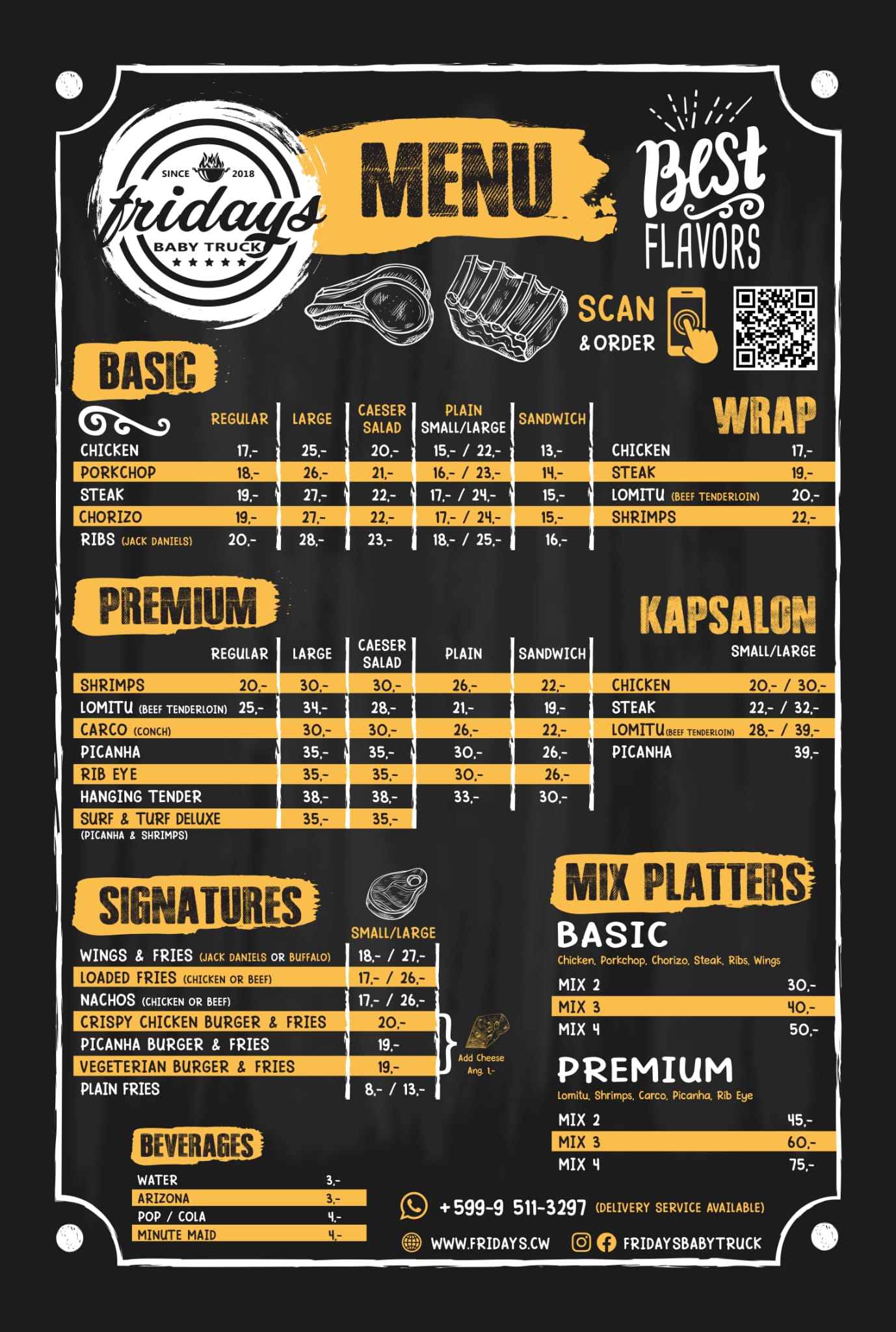 Fridays Baby Truck Curacao's 1 barbecue food truck