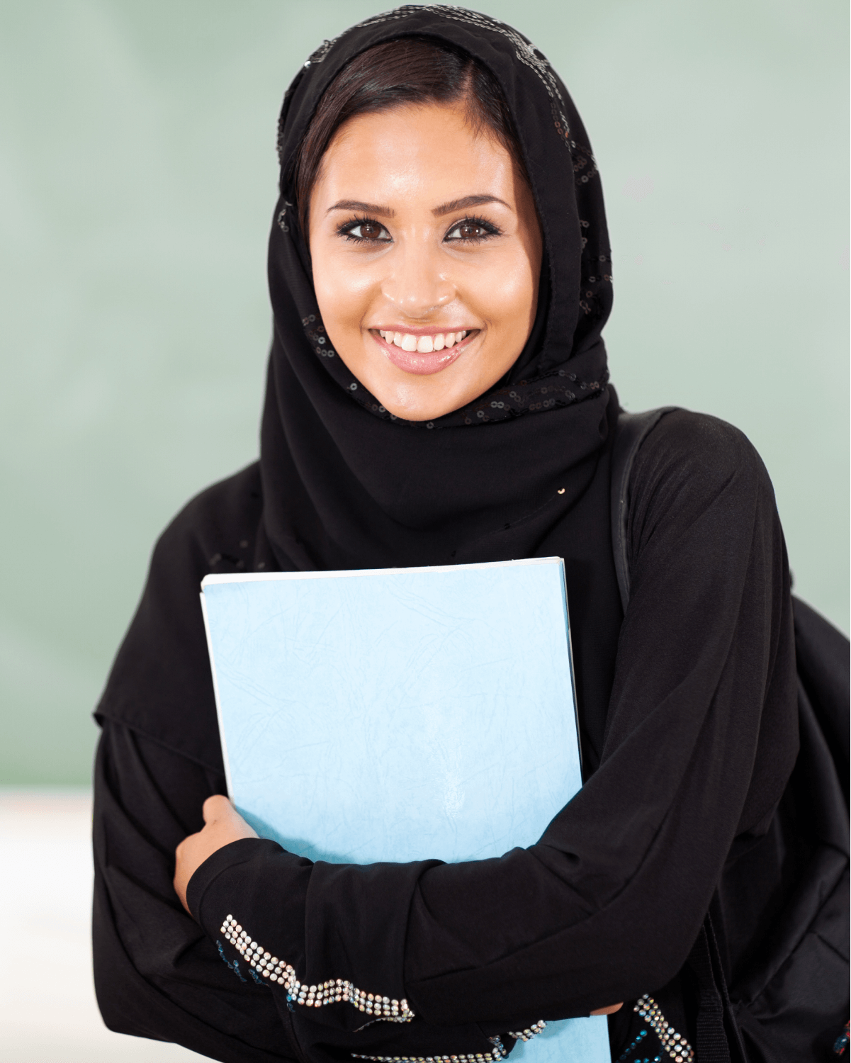 A female student interested in connecting with colleges and universities.