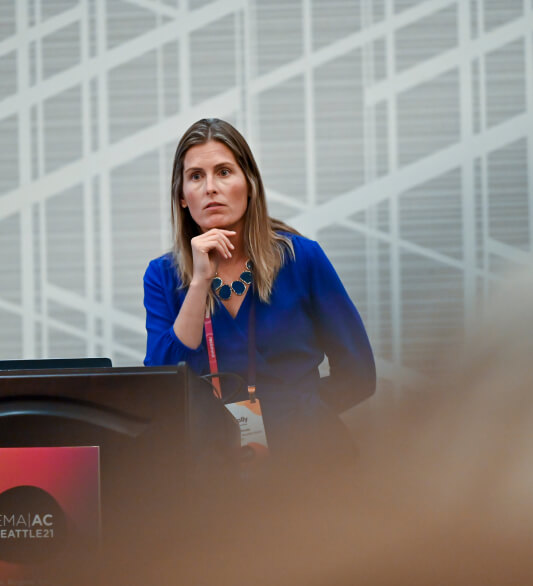 An ATI faculty member leading a discussion.