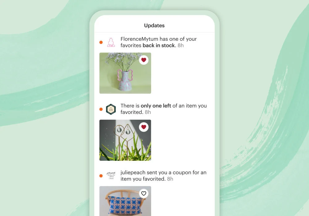 Using Etsy Updates to Get Your Customers Back