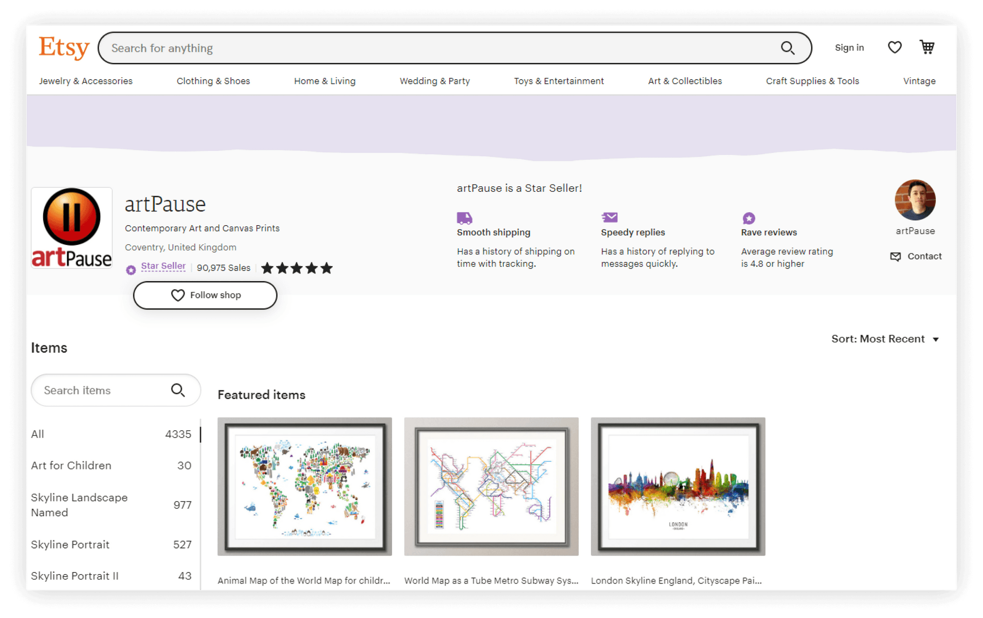 Etsy Seller Interview with Michael of artPause